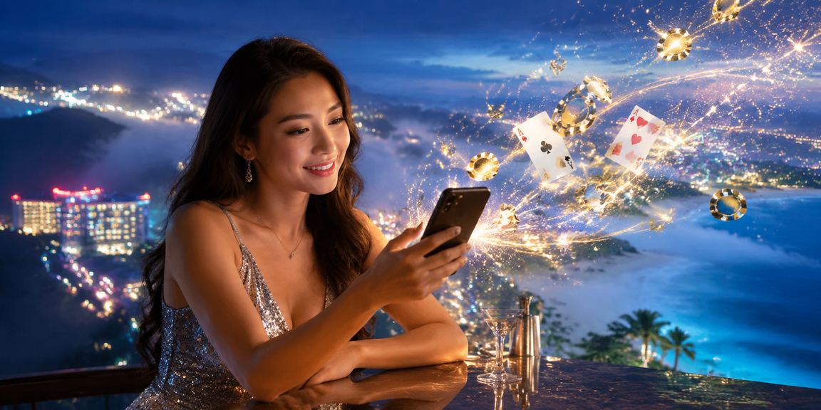 Pemain Malaysia menikmati permainan kad dalam talian di Genting Highlands